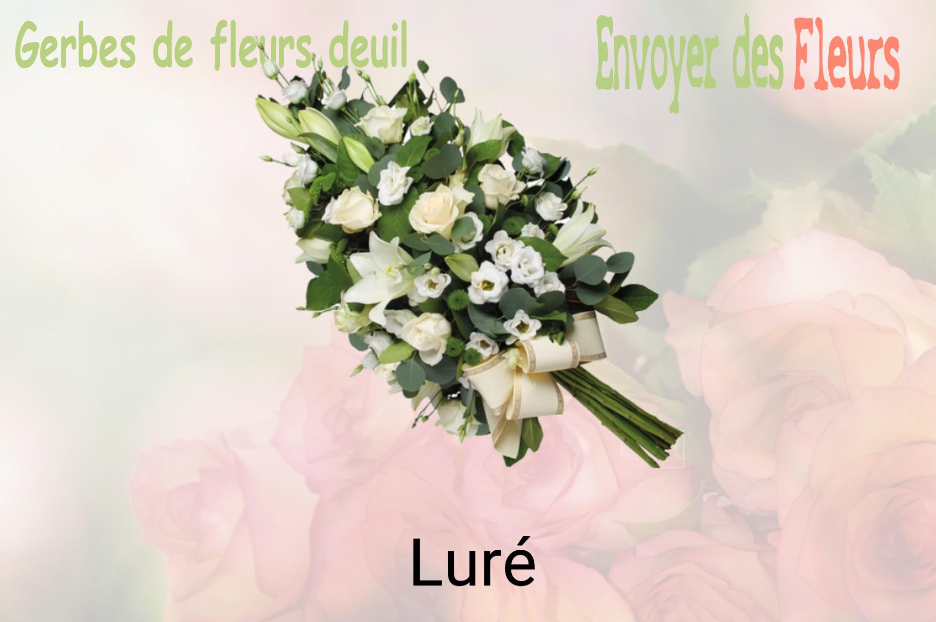 Gerbe de fleurs de deuil livrée à Luré